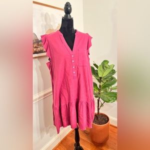 Anthropologie Pilcro flounced tunic dress